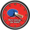 Table Tennis Wall Clock Ping Pong Paddles Ball Game view 1