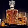 Bormioli Rocco Selecta Collection Whiskey Decanter  Sophisticated 33.75oz Diamond Decanter With Starburst Detailing  For Whiskey, Bourbon, Scotch & Liquor view 2