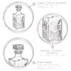 Bormioli Rocco Selecta Collection Whiskey Decanter  Sophisticated 33.75oz Diamond Decanter With Starburst Detailing  For Whiskey, Bourbon, Scotch & Liquor view 4