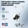 Pibbs DL957 Dual-Head Hair Processing Lamp for Salons & Spas - 500W Total, Adjustable Chrome Arms, Infrared Heat, 5-Star Rolling Base, Individually Controlled Heads, Made in USA, PIB-DL957 view 4