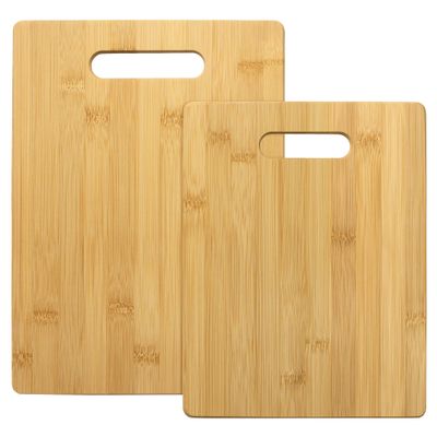 Totally Bamboo 2-Piece Cutting Board Set; 2 Assorted Sizes of Bamboo Wood Cutting Boards for Kitchen