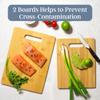 Totally Bamboo 2-Piece Cutting Board Set; 2 Assorted Sizes of Bamboo Wood Cutting Boards for Kitchen view 2