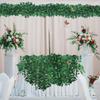 GPARK 84ft 12 Pack / 82 inch, Artificial Ivy Garland Fake Leaf Plants Vine, Hanging Leaves Garlands for Wedding Party Garden Kitchen Outdoor Greenery Wall Decor Green view 4