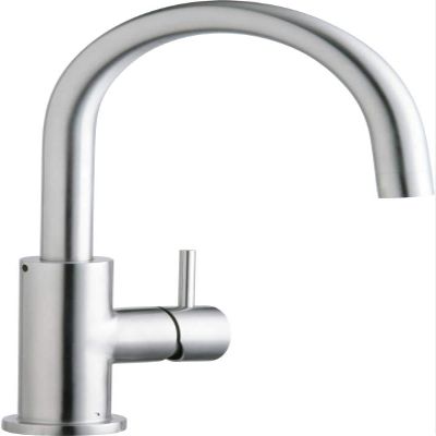 Elkay LK7921SSS Allure Single Hole Kitchen Faucet with Lever Handle, Satin Stainless Steel