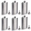Gifts-Infinity 8 oz Hip Stainless Flask Set of 6 with Funnel view 1