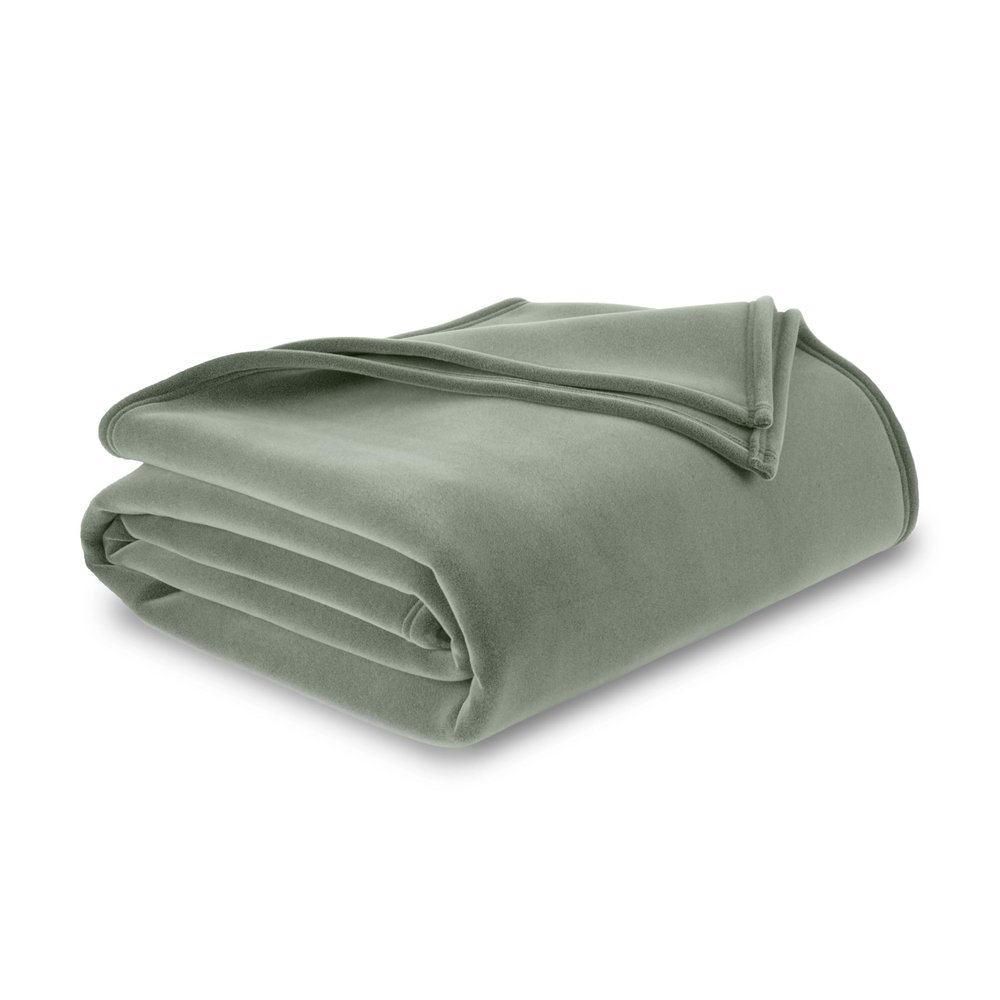 The Original Vellux Blanket - Soft, Warm, Insulated, Pet-Friendly, Home Bed & Sofa - Moss, Twin 66 x 90"
