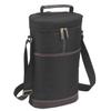 Picnic at Ascot - Insulated 2 Bottle Travel Wine Tote with Corkscrew & Shoulder Strap -Black view 1