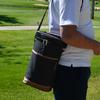 Picnic at Ascot - Insulated 2 Bottle Travel Wine Tote with Corkscrew & Shoulder Strap -Black view 3