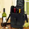 Picnic at Ascot Stylish Insulated 2 Bottle Wine Tote Bag with Corkscrew- Designed & Assembled in the USA view 3