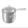 Mauviel M'Cook 5-Ply Polished Stainless Steel Sauce Pan With Lid, And Cast Stainless Steel Handle, 1.8-qt, Made In France view 1