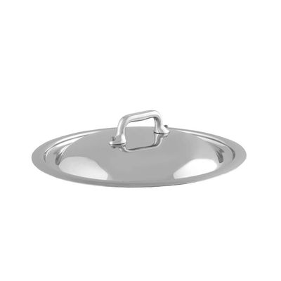 Mauviel Stainless Steel Lid With Cast Stainless Steel Handle, 7.1-in, Made In France