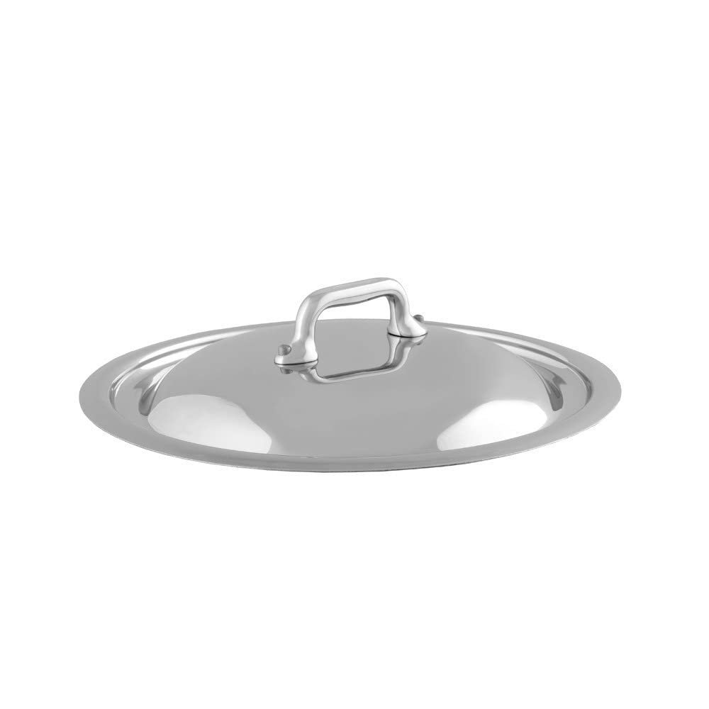 Mauviel Stainless Steel Lid With Cast Stainless Steel Handle, 7.1-in, Made In France