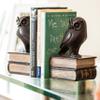 Danya B. Owl Bookends Decorative Rustic Bookshelf Decor - Owls Bookend Set for Heavy Books - Bronze Finish view 3