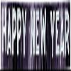 Metallic Happy New Year Banner (black w/silver gltrd white ltrs) Party Accessory  (1 count) (1/Pkg) view 1