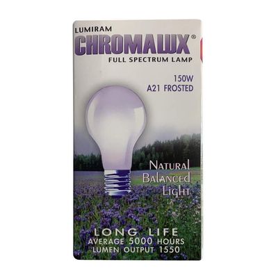 Full Spectrum 150w Light Bulb; Frosted