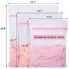 Vivifying Mesh Laundry Bags, 4pcs Durable Coarse Mesh Wash Bags with Zipper for Washing Machine, Delicates, Lingerie, Socks, Shoes and Stuffed Animals view 3