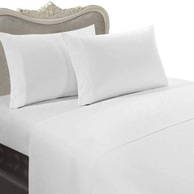 Egyptian Cotton 1500 Thread Count Solid Sheet Set - King / White