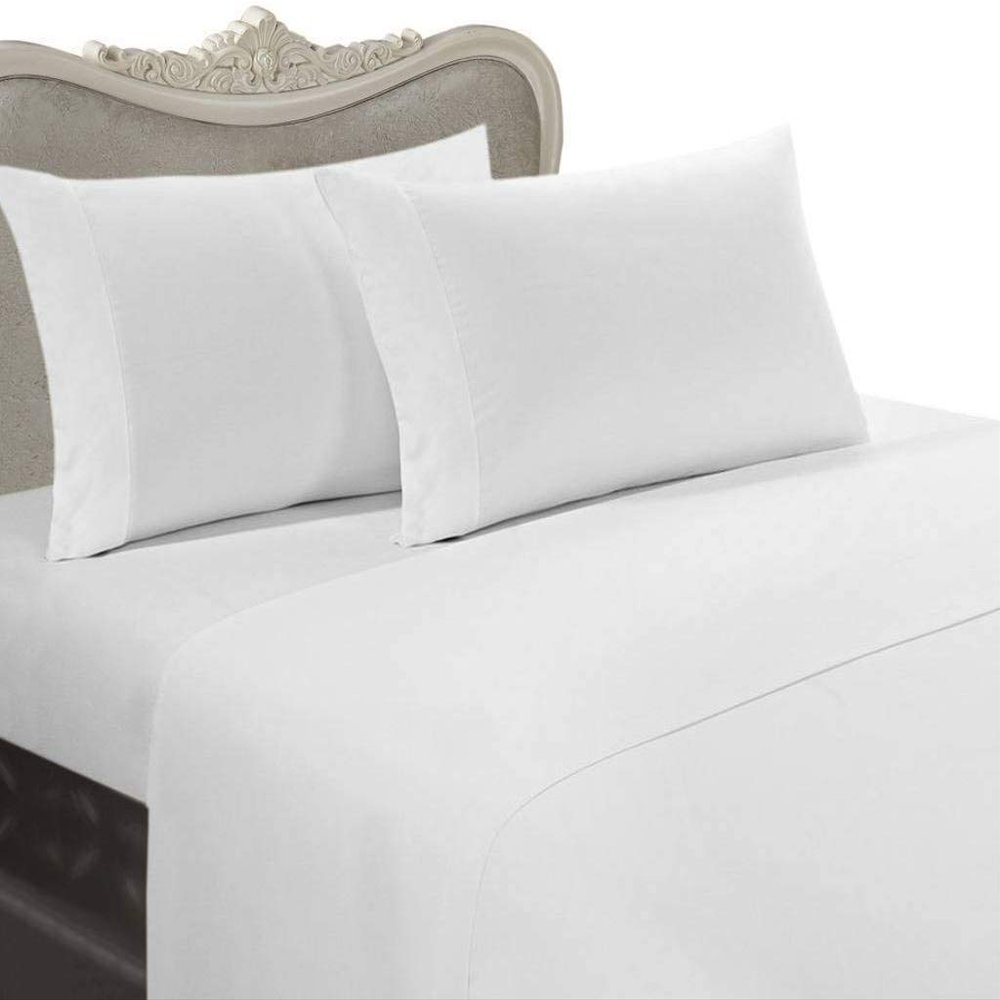 Egyptian Cotton 1500 Thread Count Solid Sheet Set - King / White