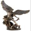 Top Collection Archangel St. Michael Statue - 14.5-Inch Saint Michael Defeating Lucifer in Religious Premium Cold-Cast Bronze Sculpture - Collectible Angel of Heaven Stepping on Demon Figurine view 1