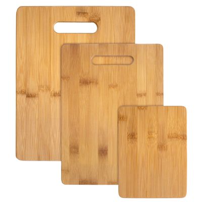 Totally Bamboo 3-Piece Bamboo Cutting Board Set Wooden Cutting Boards for Kitchen Great for Chopping and Serving Large, Medium & Small Sizes for Food Prep