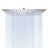 Derpras 16 Inch Square Rain Shower Head, 304 Stainless Steel, Ultra Thin High Pressure Bathroom Rainfall Showerhead (Brushed Nickel) (324 Jets) view 1