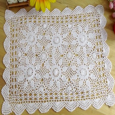 Laivigo Handmade Crochet Lace Table Cloth Doilies Doily,Rectangle,16 x 24 Inch,White
