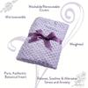 Sonoma Lavender Aromatherapy Spa Blanket Filled with Lavender Flowers and Flaxseed, Hot/Cold Microwaveable Heated Blanket for Soothing Muscles with Removable Washable Cover (44" x 18", Lilac Dot) view 3
