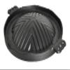 M.V. Trading Korean Traditional Cast Iron Mongolian BBQ Grill Pan Stovetop, 10 Inches x 2 Inches (25cm) view 1