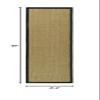SAFAVIEH Natural Fiber Collection Runner Rug - 2'6" x 8', Natural & Black, Seagrass, Herringbone Pattern with Border (NF115C) view 2