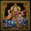 Cotton Canvas Goddess SARASWATI 43" X 30" Tapestry by Cotton Canvas Goddess SARASWATI 40" X 30" Tapestr view 1