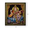 Cotton Canvas Goddess SARASWATI 43" X 30" Tapestry by Cotton Canvas Goddess SARASWATI 40" X 30" Tapestr view 2