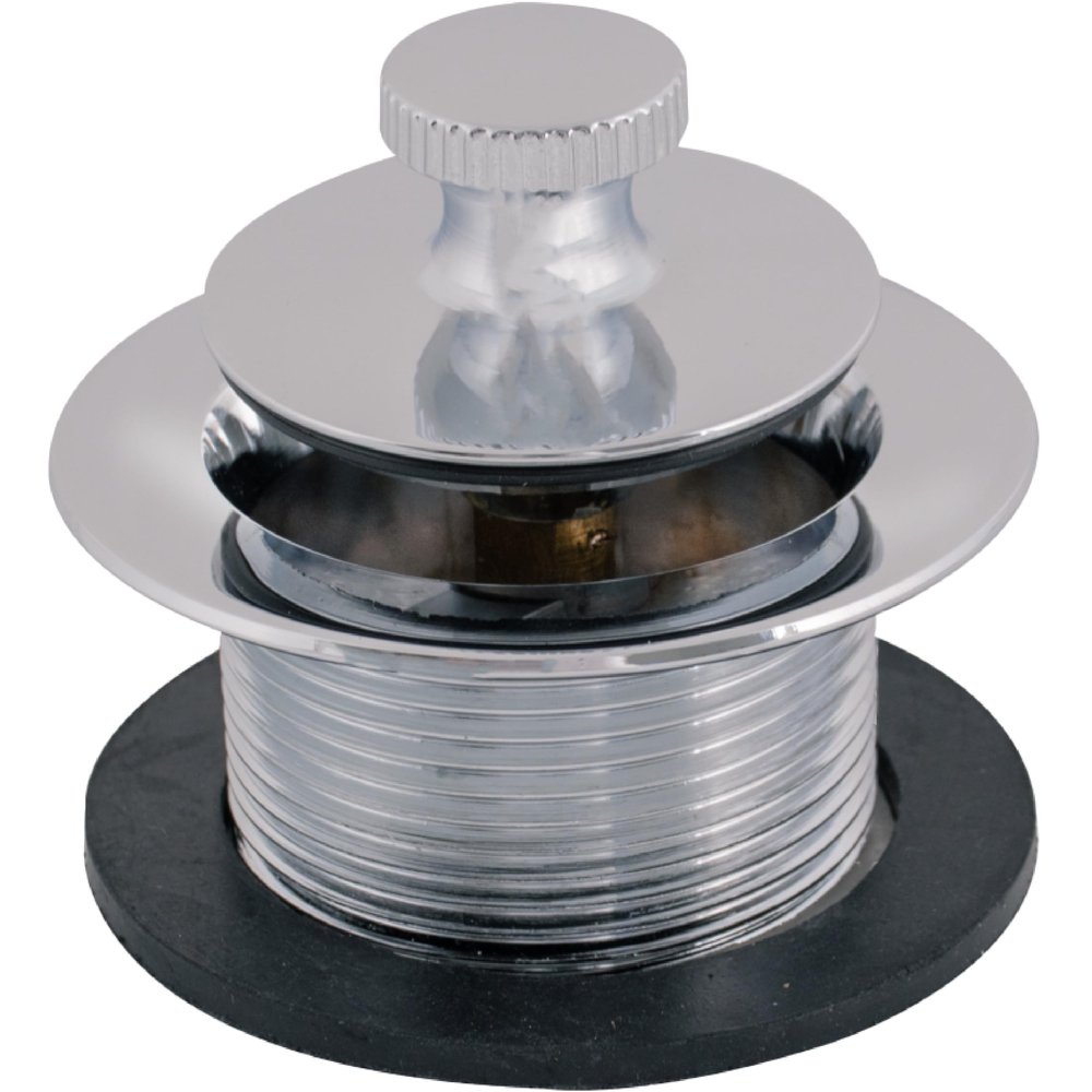 EZ-FLO Lift-n-Turn Bath Drain Assembly Kit, 1-1/2 in. x 11.5 Coarse Thread, 2-7/8 in. OD Flange, 5/16 in. Tapped Zinc Body, Chrome Plated, 35233