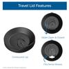 Tervis Travel Lid Made in USA Double Walled Insulated Tumbler Travel Cup Keeps Drinks Cold & Hot, Fits 16oz Tumblers, Blue view 3