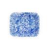 Enamelware Large Open Roaster, 13.5 x 10.75 inches, Blue/White Splatter view 1