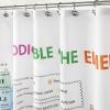 Updated Periodic Table of Elements Fabric Shower Curtains for Chemistry Students and Teacher Use as Poster, Educational Shower Curtain view 2