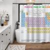 Updated Periodic Table of Elements Fabric Shower Curtains for Chemistry Students and Teacher Use as Poster, Educational Shower Curtain view 3