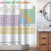 Updated Periodic Table of Elements Fabric Shower Curtains for Chemistry Students and Teacher Use as Poster, Educational Shower Curtain view 4
