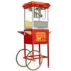 Funtime FT860CR Antique Carnival-Style 8-Ounce Hot-Oil Popcorn Popper with Cart, Red view 1
