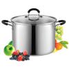 Cook N Home Stockpot Sauce Pot Induction Pot With Lid Professional Stainless Steel 8 Quart , Dishwasher Safe With Stay-Cool Handles , Silver view 1