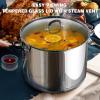 Cook N Home Stockpot Sauce Pot Induction Pot With Lid Professional Stainless Steel 8 Quart , Dishwasher Safe With Stay-Cool Handles , Silver view 3