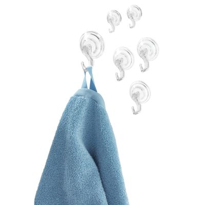 iDesign Hooks, Set of 6, Clear, 6 Count