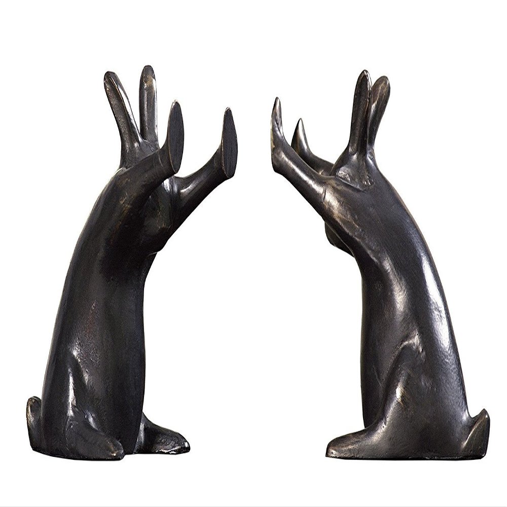 SPI Pushing Rabbits Bookends (Pair)