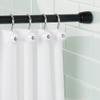 iDesign York Classic Shower Curtain Hooks, Set of 12, 1.25" x 2.5" x 3", White and Chrome view 2