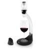 Vinturi Wine Aerator Deluxe Essential Red Wine Pourer and Decanter Tower Stand Set Easily and Conveniently Aerates Wine by the Bottle or Glass and Enhances Flavors with Smoother Finish, Black view 1