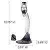 Vinturi Wine Aerator Deluxe Essential Red Wine Pourer and Decanter Tower Stand Set Easily and Conveniently Aerates Wine by the Bottle or Glass and Enhances Flavors with Smoother Finish, Black view 3