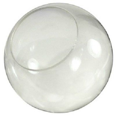14 Inch Clear Acrylic Lamp Post Globe with 5.25 Inch Neckless Opening