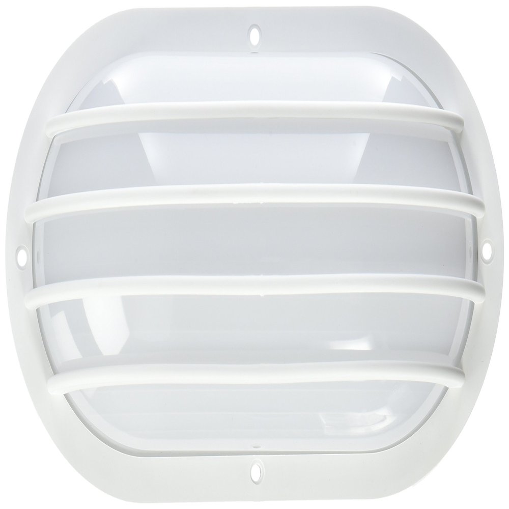 Nuvo Lighting 77/858 Bulkhead 1-Light Oval Cage 60W A19, White