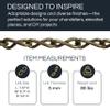 RCH Hardware CH-S50-06-PB Steel Basket Chain 5 Gauge, Polished Brass (1 Foot) view 2