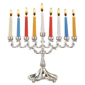 Small Sized Hanukkah Menorah Silver Plated