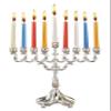 Small Sized Hanukkah Menorah Silver Plated view 1